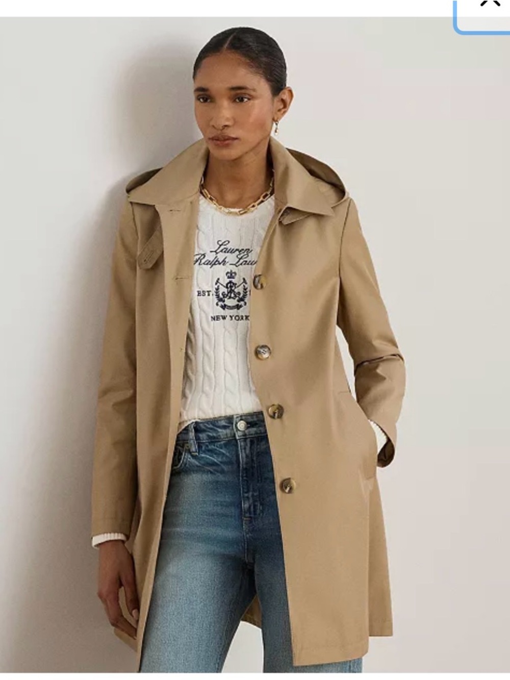 Lauren Ralph Lauren Hooded Raincoat NWT
